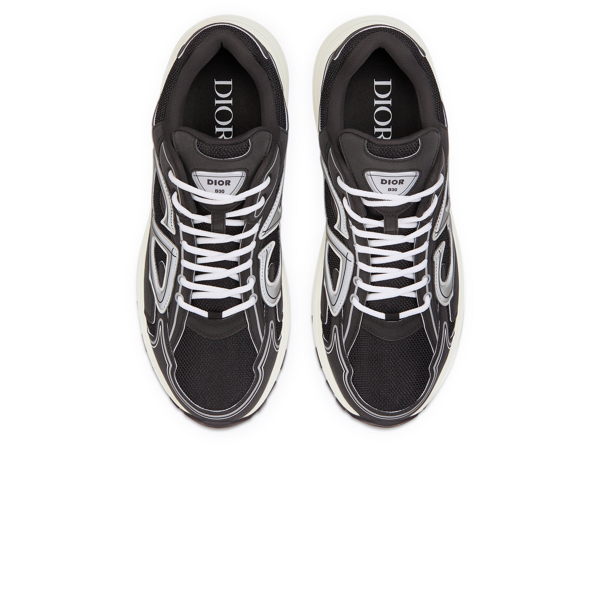 Image of Dior B30 Technical Mesh Black White Trainer